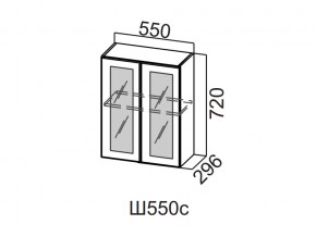 Ш550с/720 Шкаф навесной 550/720 (со стеклом) в Лангепасе - langepas.magazin-mebel74.ru | фото