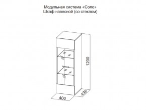 Шкаф навесной (со стеклом) в Лангепасе - langepas.magazin-mebel74.ru | фото